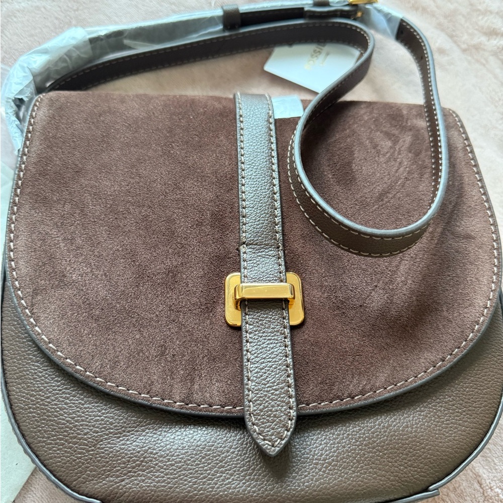 Fossil Two-Tone Brown Crossbody Bag